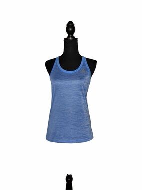 adidas Light Blue Heather Racerback Tank S